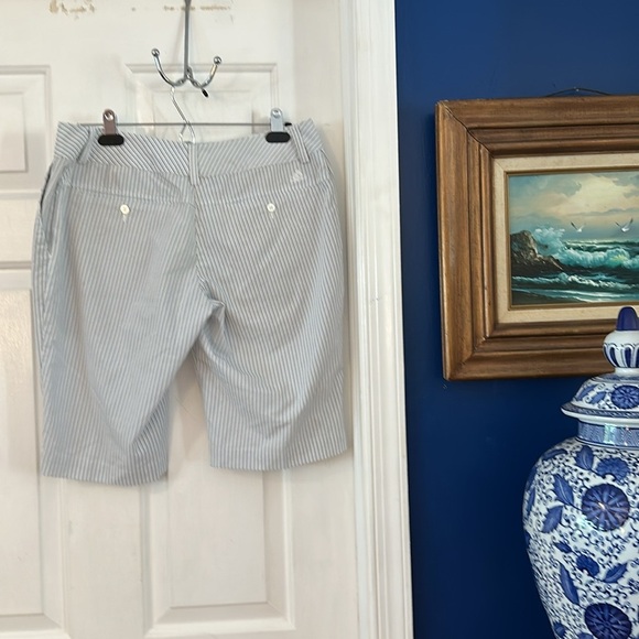 Women’s Adidas Climalite Striped Polyester & Spandex Athletic Golf Shorts Sz 10 - Picture 4 of 8